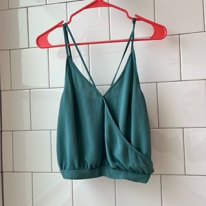 Small size turquoise crop tank top